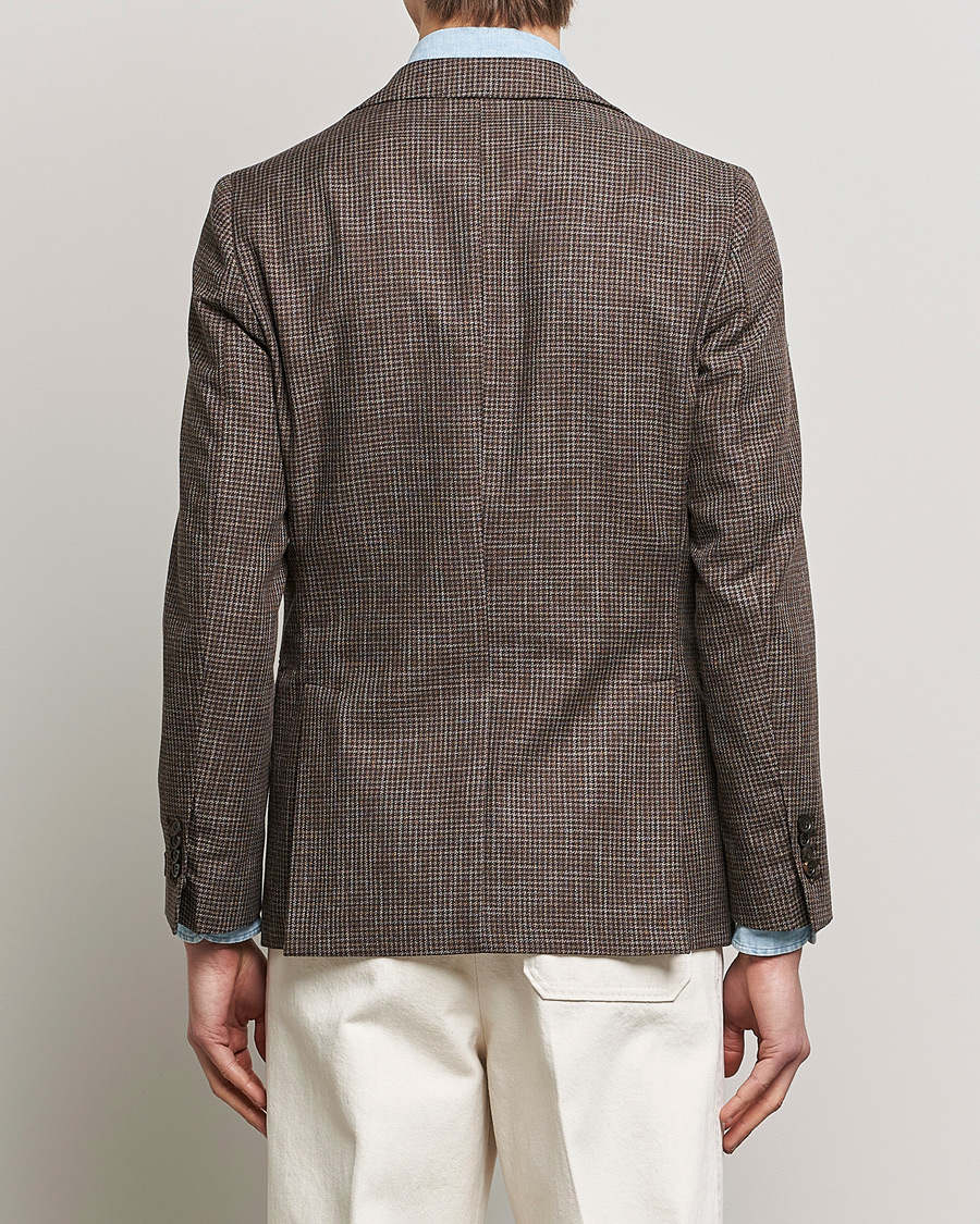 Homme | Blazers | Morris Heritage | Keith Cotton/Wool Dogtooth Blazer Brown