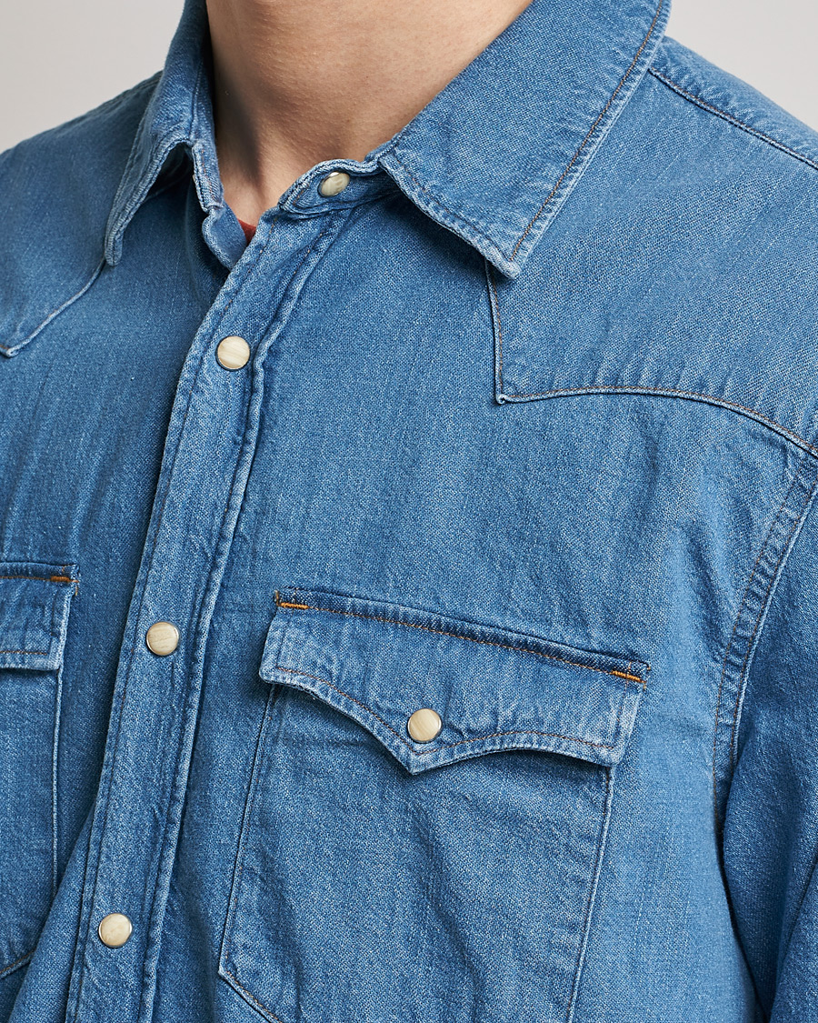 Heren | Overhemden | Nudie Jeans | George Denim Shirt Another Kind Of Blue