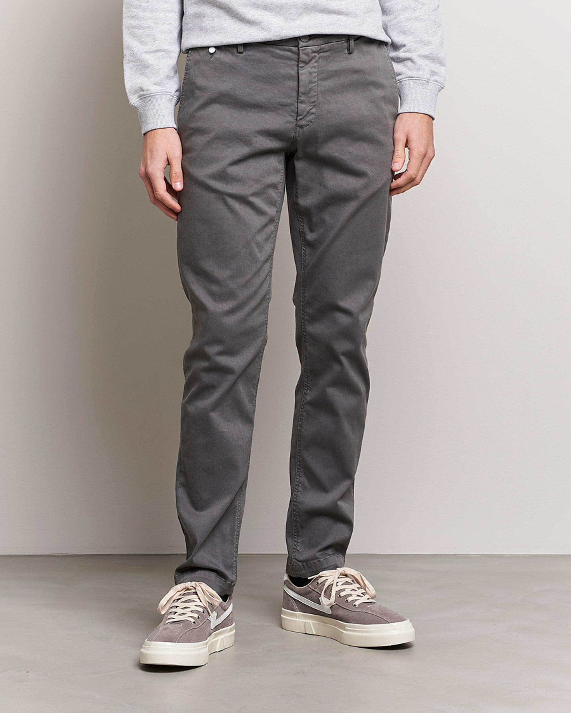 Heren | Broeken | Replay | Benni Hyperflex X-Lite Chinos Grey