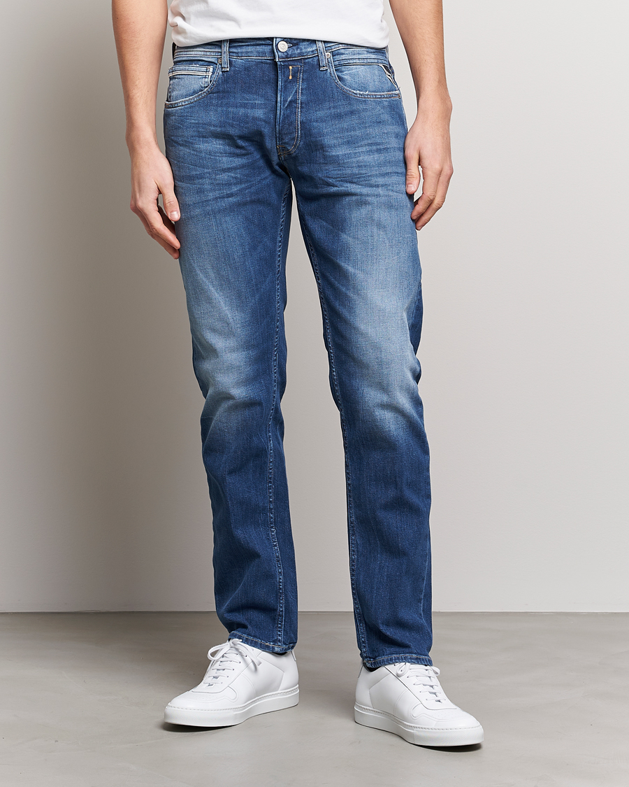 Homme | Jeans | Replay | Grover Straight Fit Stretch Jeans Medium Blue