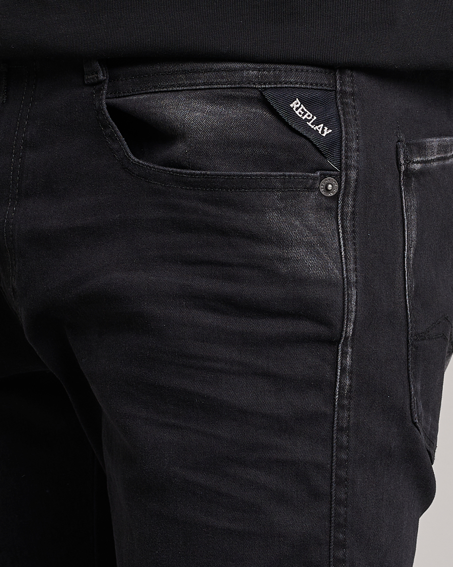 Homme | Jeans | Replay | Anbass Hyperflex Recyceled 360 Jeans Washed Black