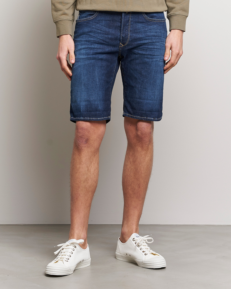 Homme | Shorts | Replay | RBJ901 Hyperflex Denim Shorts Dark Blue