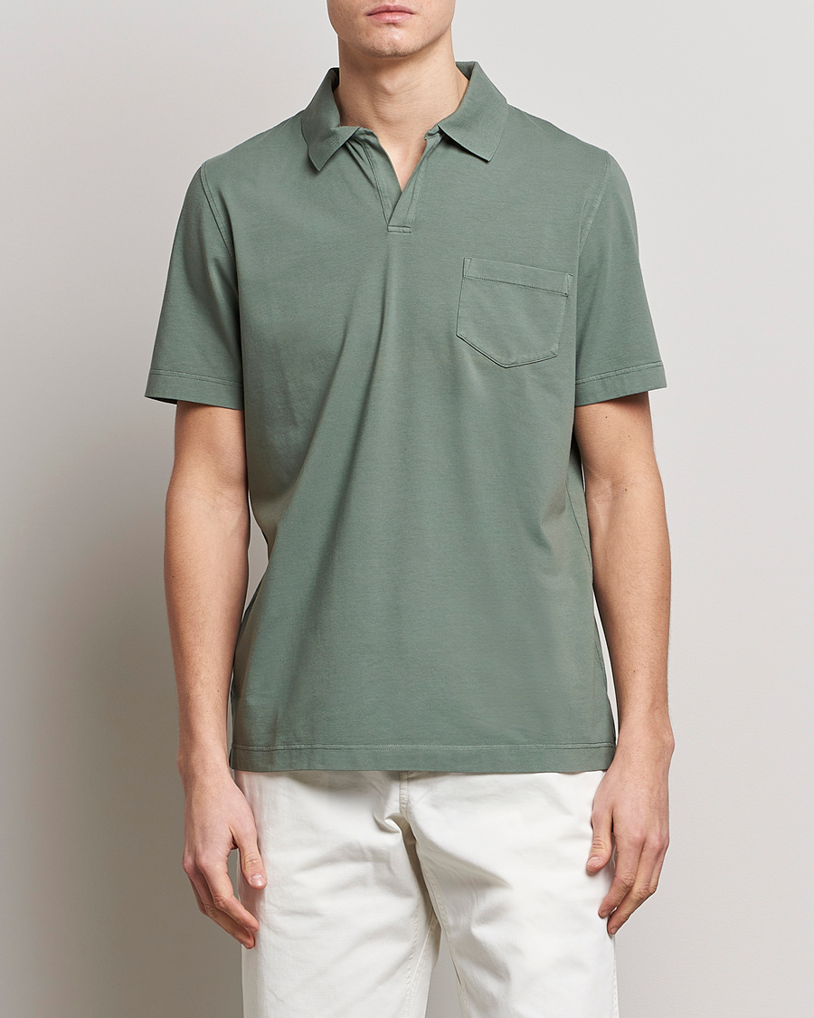 Homme | Polos | SEASE | Short Sleeve Jersey Polo Sage