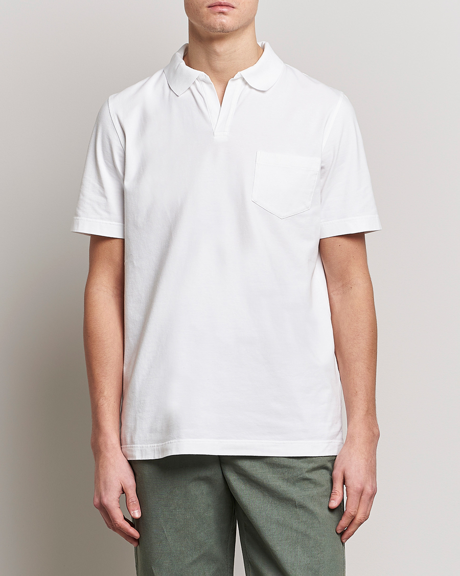 Homme | Polos | SEASE | Short Sleeve Jersey Polo White
