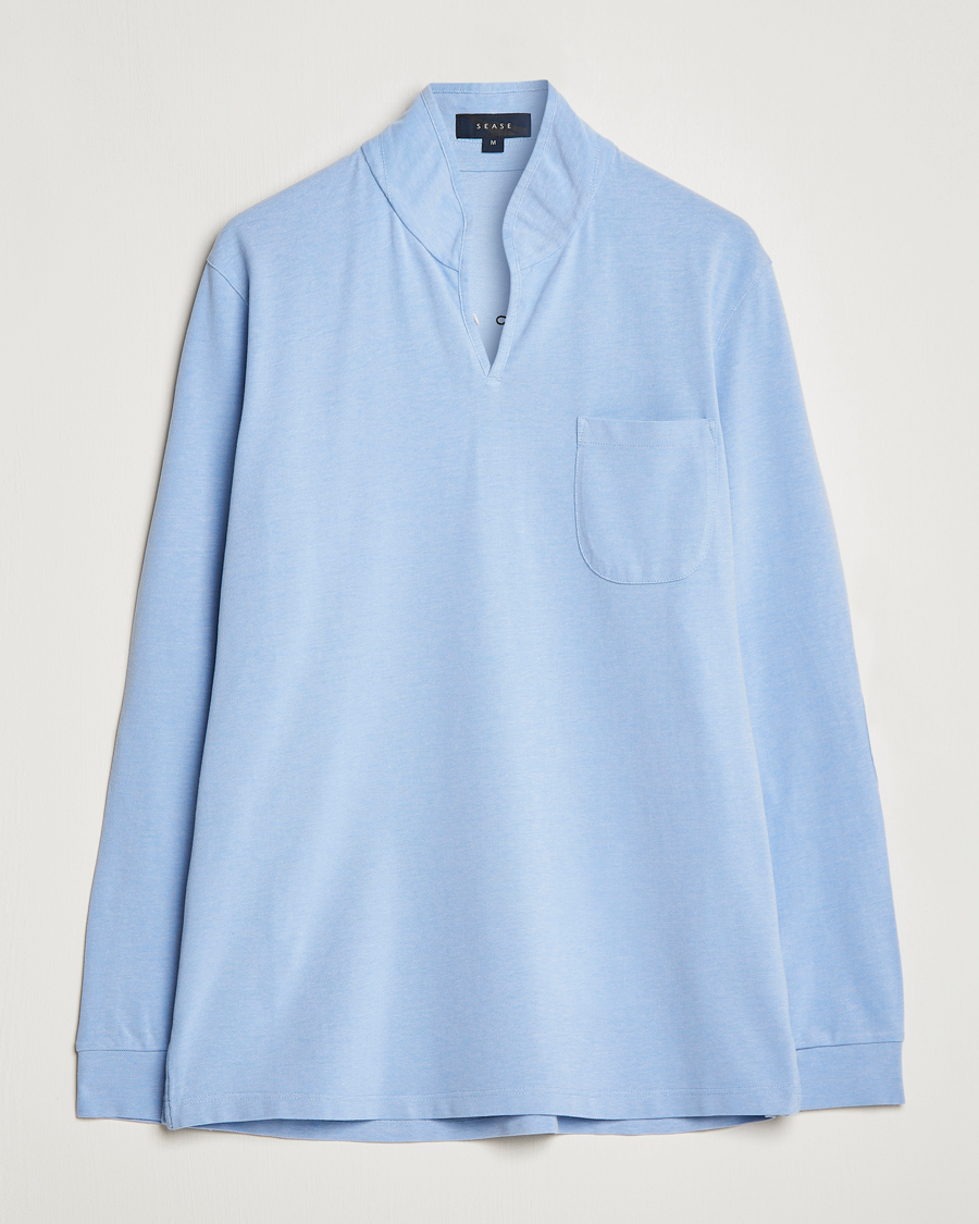 Heren | Truien | SEASE | Elen Piquet Polo Light Blue