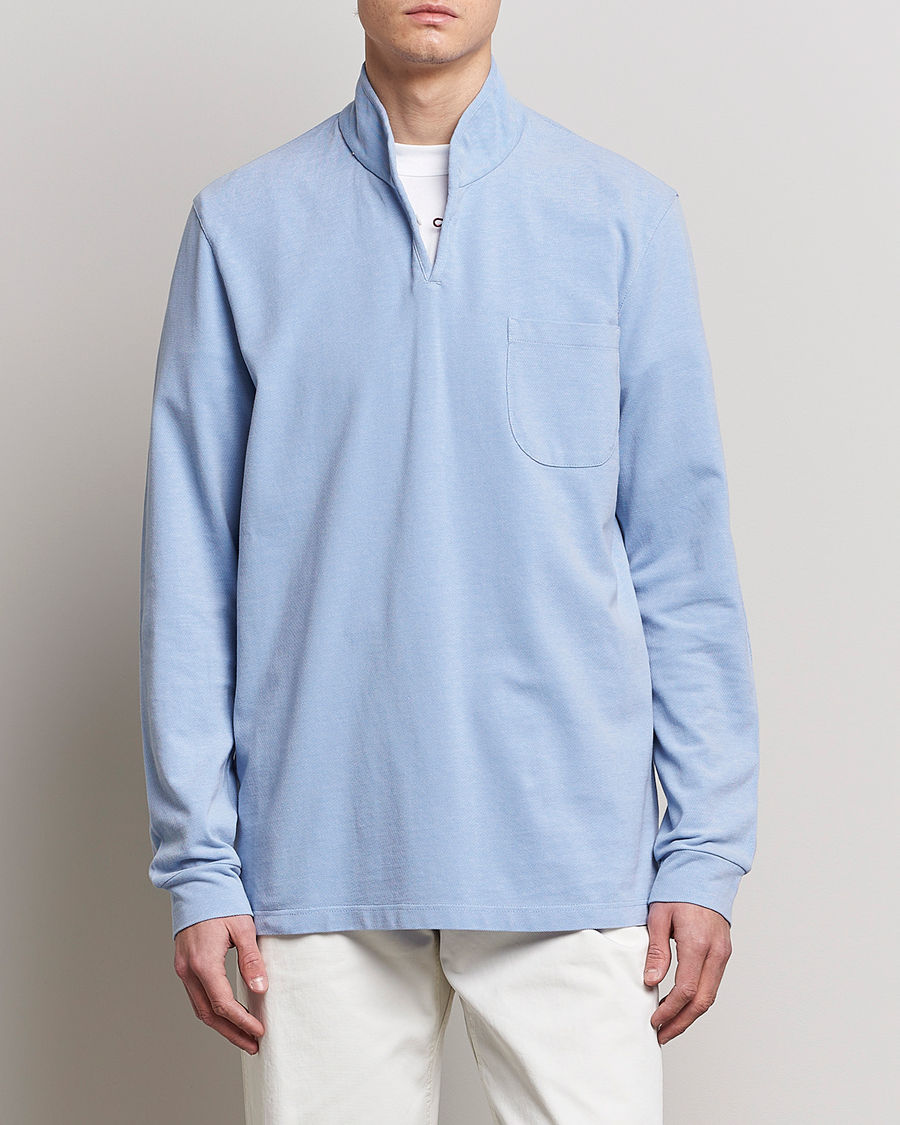 Heren | Truien | SEASE | Elen Piquet Polo Light Blue