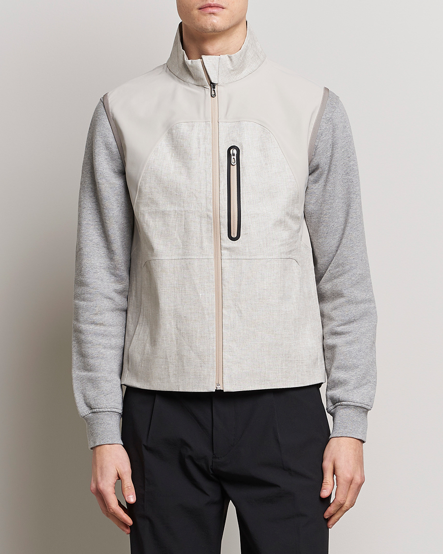 Heren | Gilets | SEASE | V-8 Linen Gilet Light Beige
