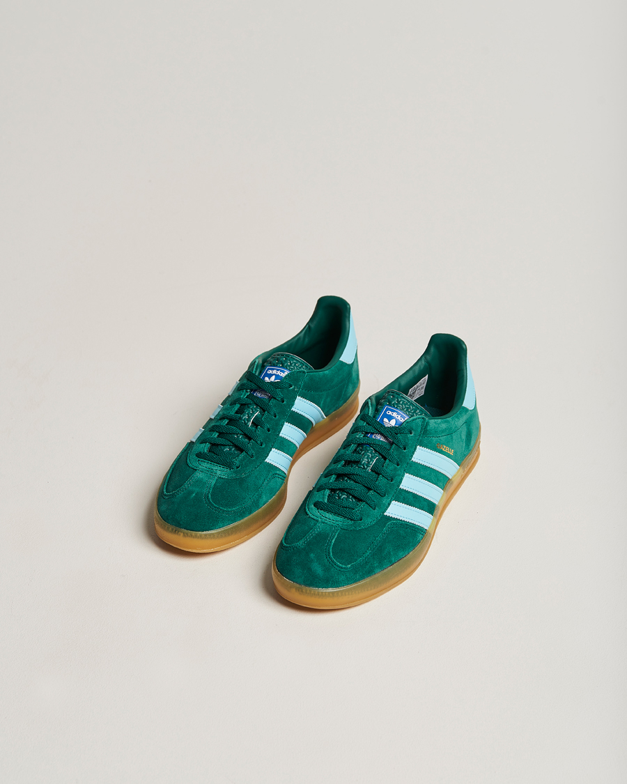 Homme | adidas Originals Gazelle Sneaker Green/Sky Blue | adidas Originals | Gazelle Sneaker Green/Sky Blue