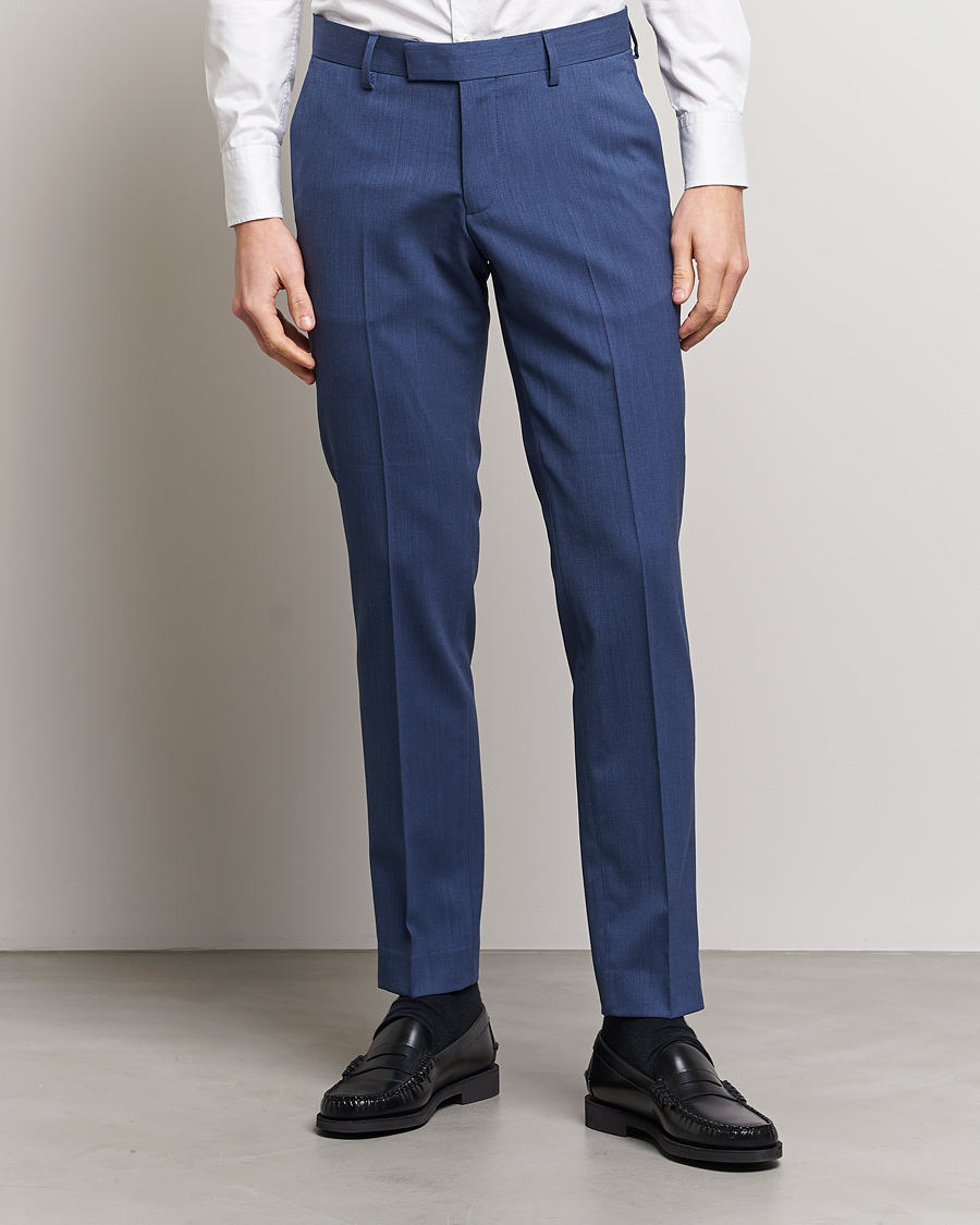 Homme | Pantalons | Tiger of Sweden | Tordon Wool Trousers Garage Blue