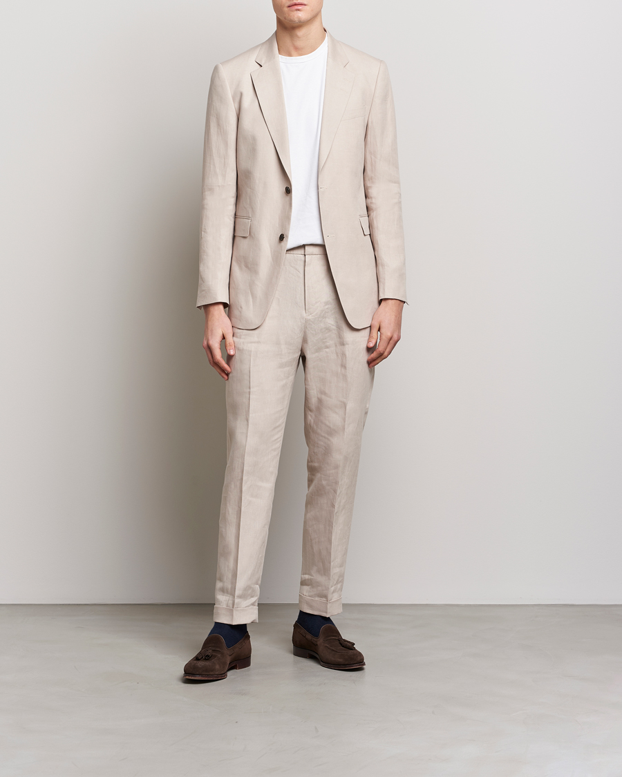 Homme | Blazers | Tiger of Sweden | Justin Linen Blazer Cream Sand