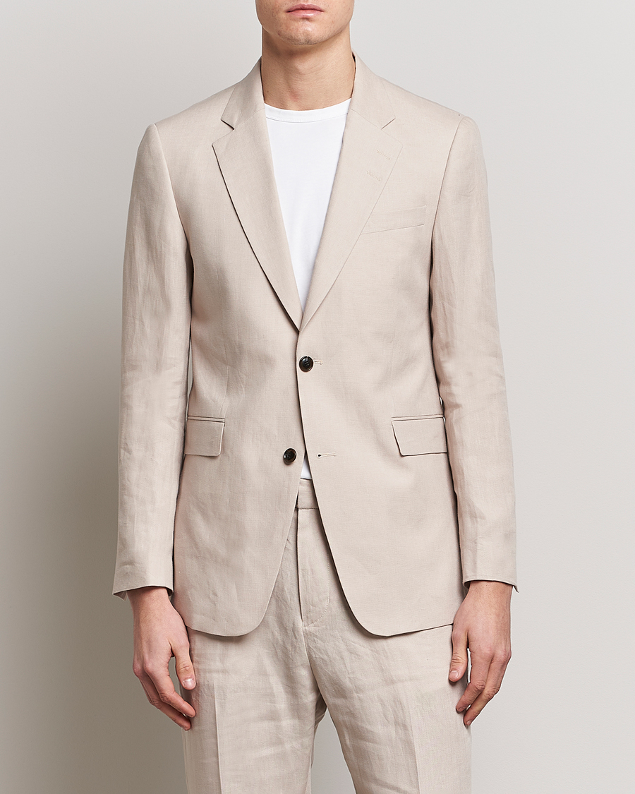 Homme | Blazers | Tiger of Sweden | Justin Linen Blazer Cream Sand