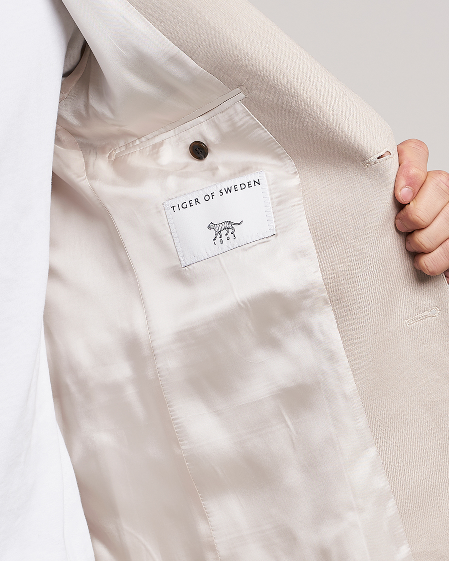Homme | Blazers | Tiger of Sweden | Justin Linen Blazer Cream Sand