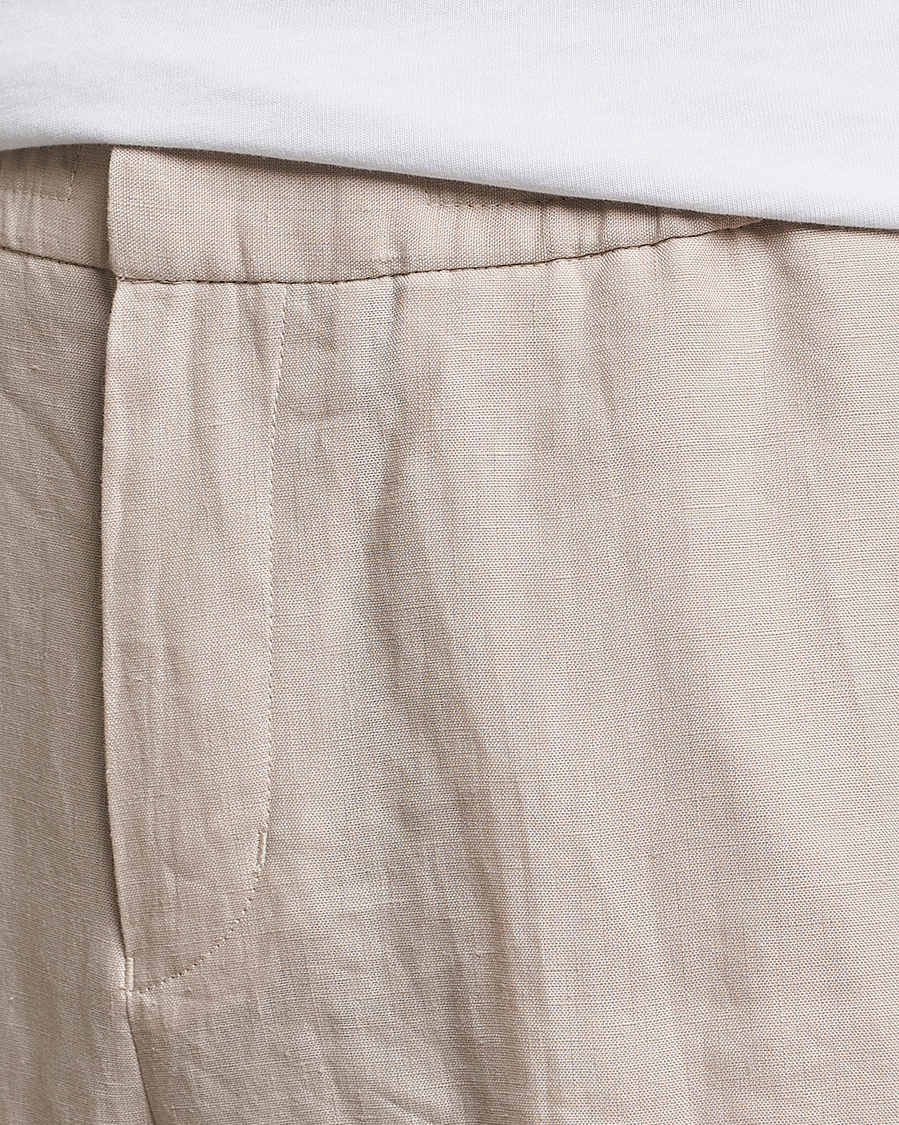 Homme | Pantalons | Tiger of Sweden | Taven Linen Trousers Cream Sand