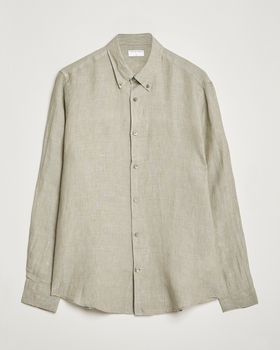 Homme | Chemises | Tiger of Sweden | Sankt Linen Shirt Shadow