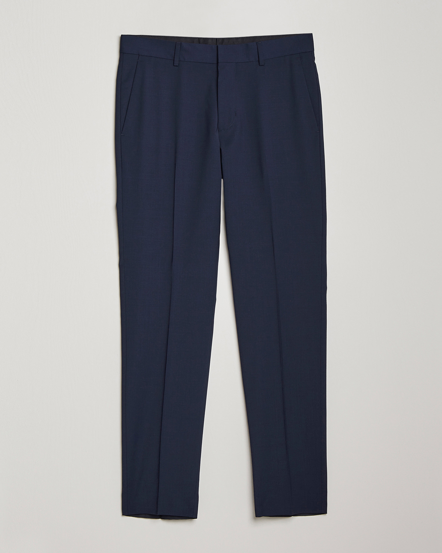 Homme | Pantalons | Tiger of Sweden | Tenuta Wool Travel Suit Trousers Royal Blue