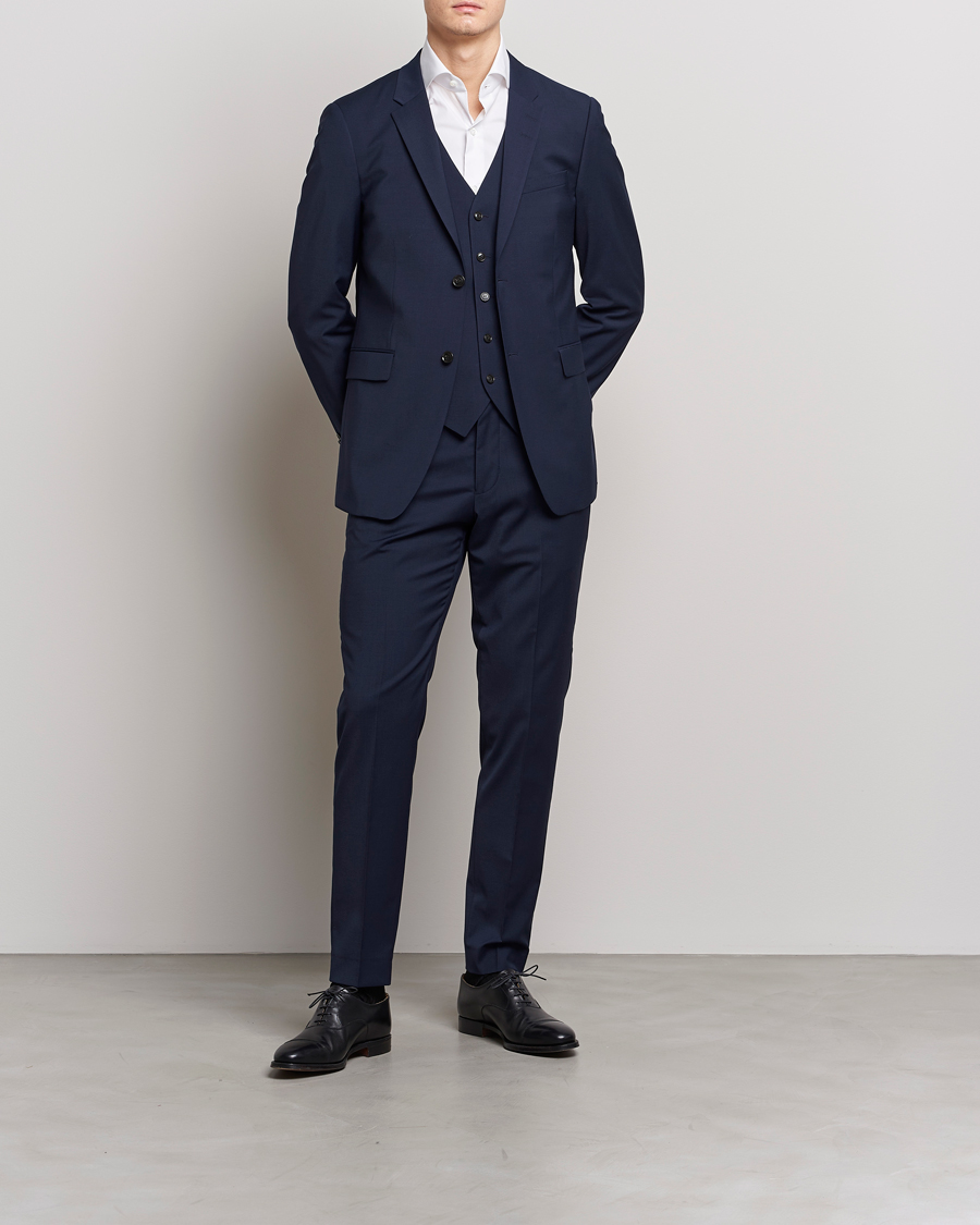 Heren | Broeken | Tiger of Sweden | Tenuta Wool Travel Suit Trousers Royal Blue