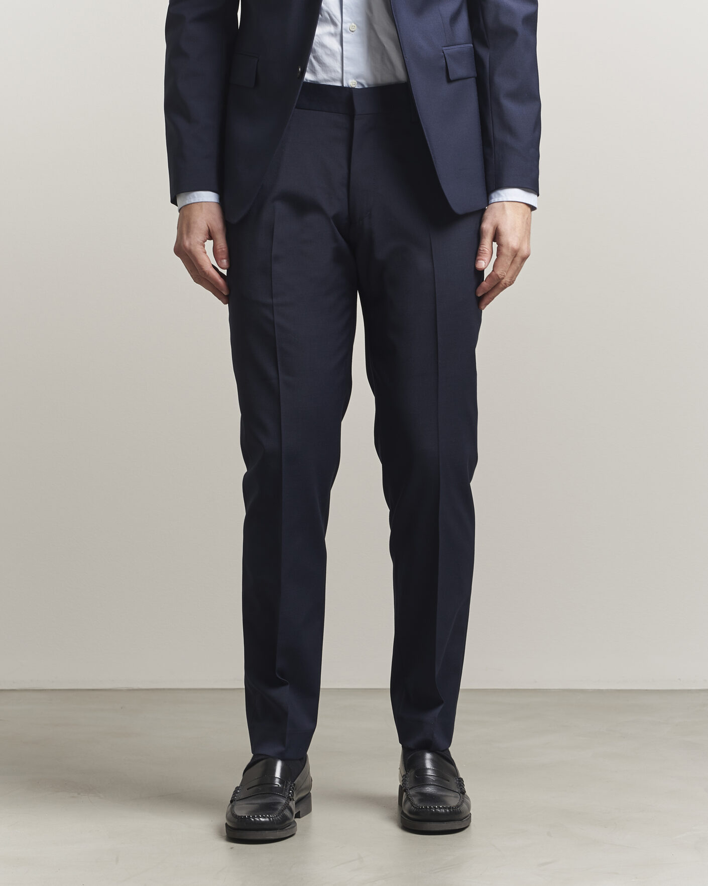 Homme | Pantalons | Tiger of Sweden | Tenuta Wool Travel Suit Trousers Royal Blue