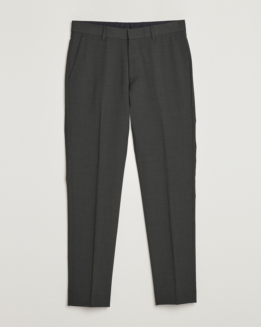 Heren | Broeken | Tiger of Sweden | Tenuta Wool Travel Suit Trousers Olive Extreme