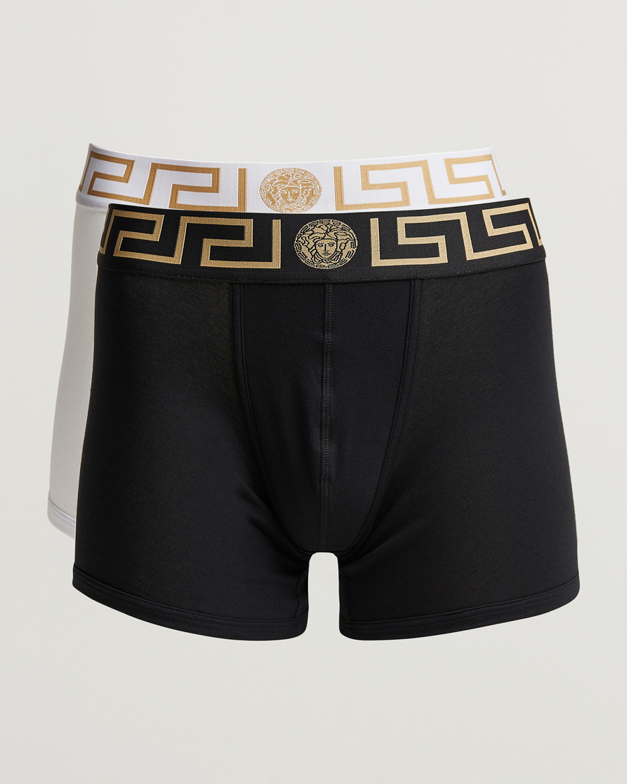 Heren | Ondergoed | Versace | 2-Pack Greca Boxer Briefs Black/White
