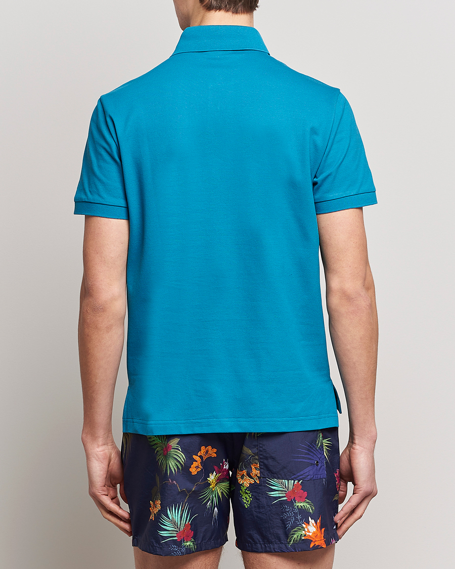 Homme | Polos | Etro | Short Sleeve Contrast Paisley Polo Azzurro