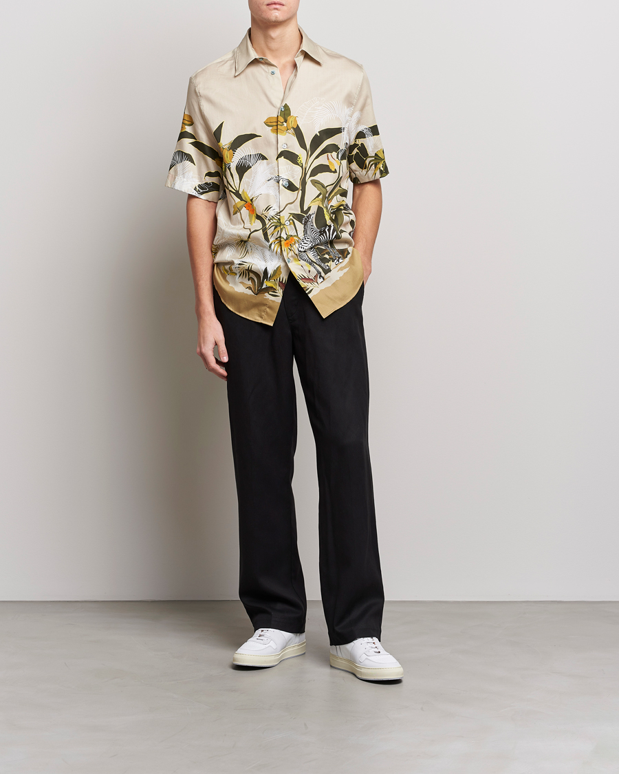 Heren | Overhemden | Etro | Printed Camp Collar Shirt Beige