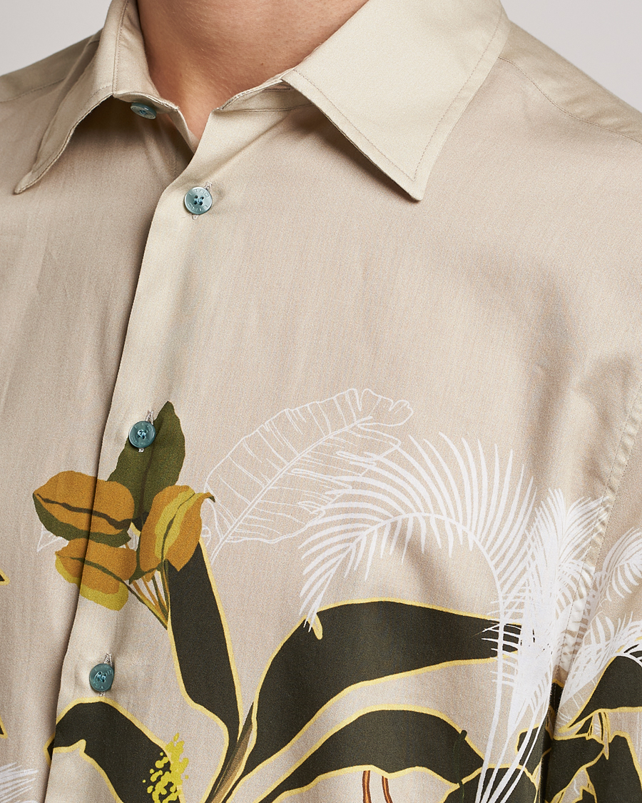 Heren | Overhemden | Etro | Printed Camp Collar Shirt Beige