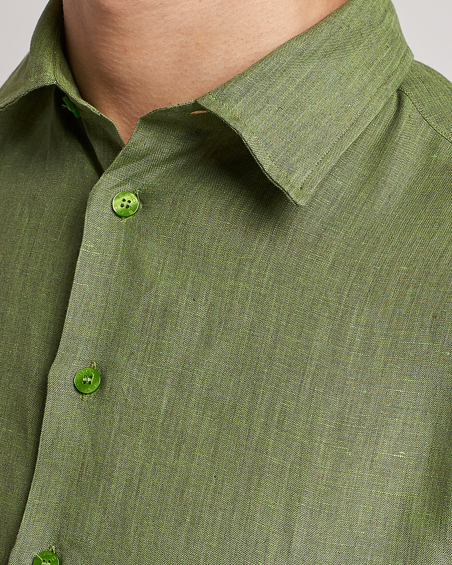 Heren | Overhemden | Etro | Linen Sport Shirt Green