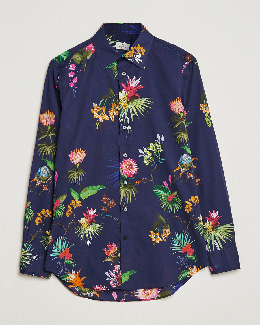 Heren | Overhemden | Etro | Floreale Printed Shirt Navy