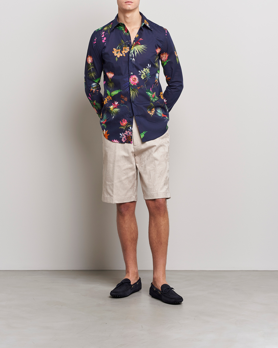 Heren | Overhemden | Etro | Floreale Printed Shirt Navy