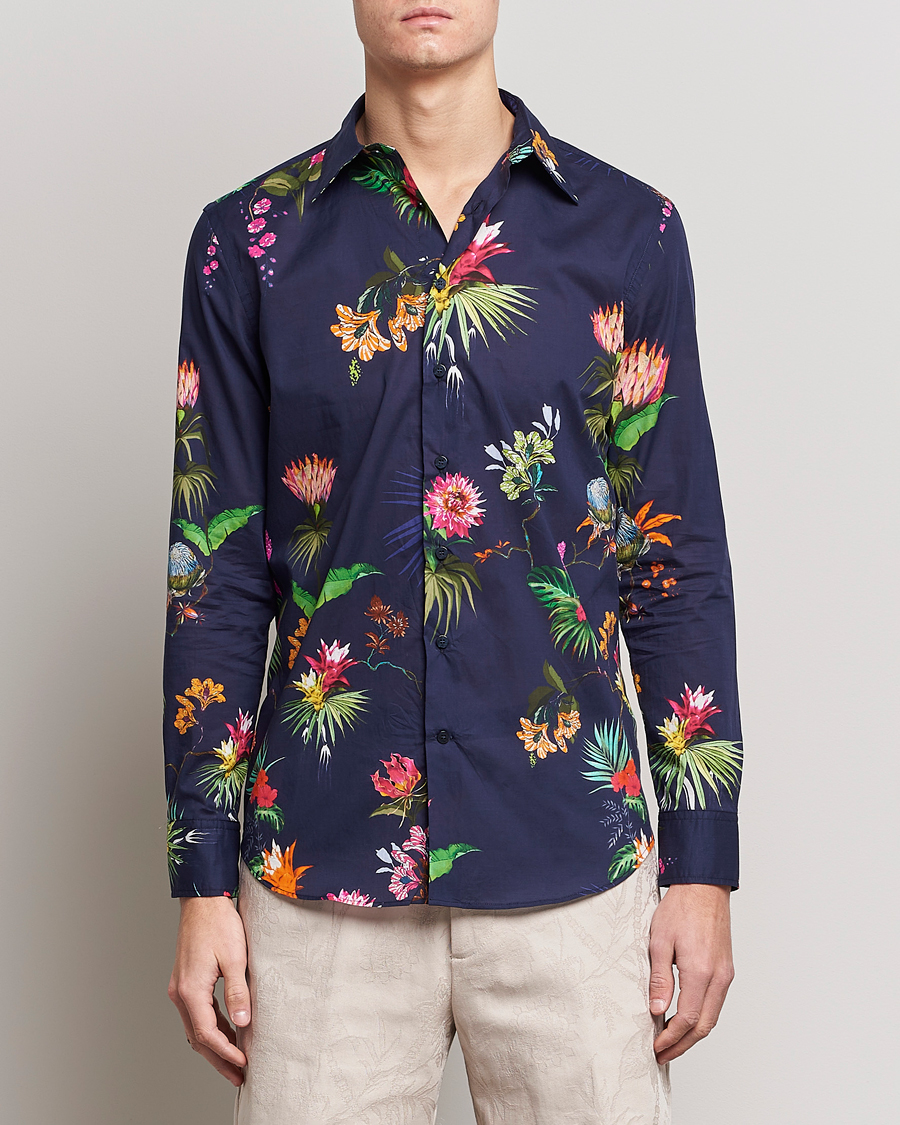 Heren | Overhemden | Etro | Floreale Printed Shirt Navy