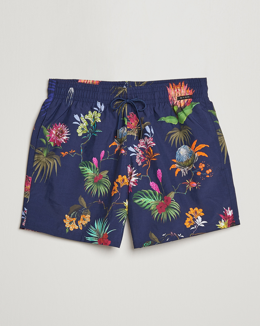 Heren | Zwembroek | Etro | Floreale Printed Swim Trunks Navy