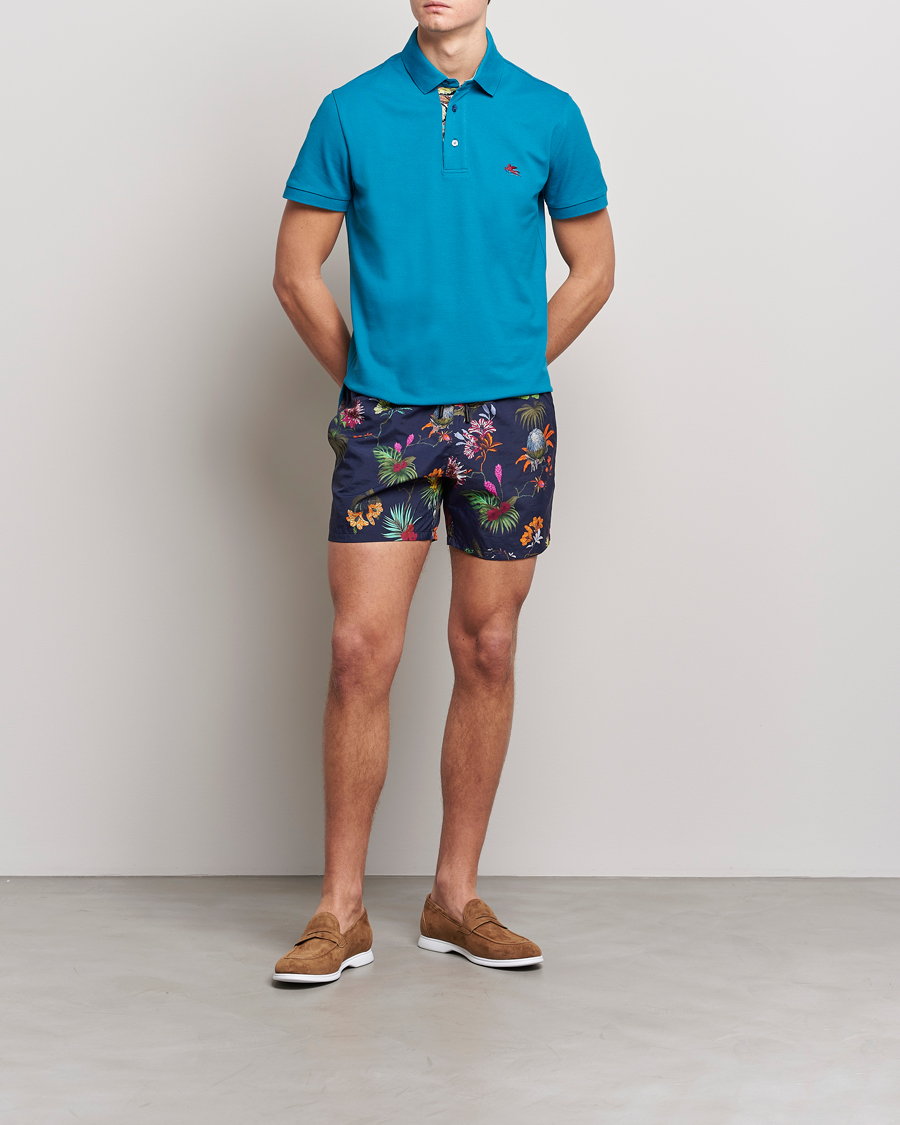 Heren | Zwembroek | Etro | Floreale Printed Swim Trunks Navy