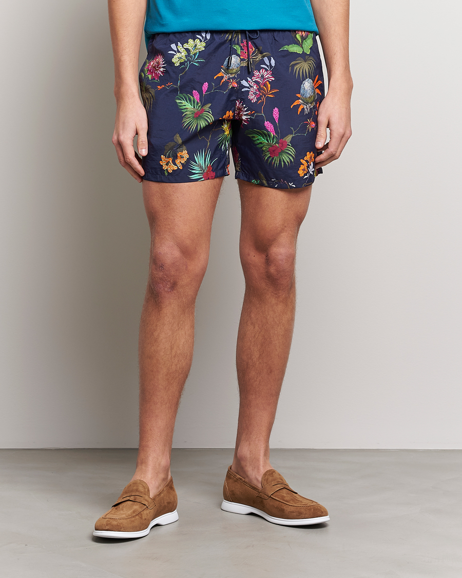 Heren | Zwembroek | Etro | Floreale Printed Swim Trunks Navy