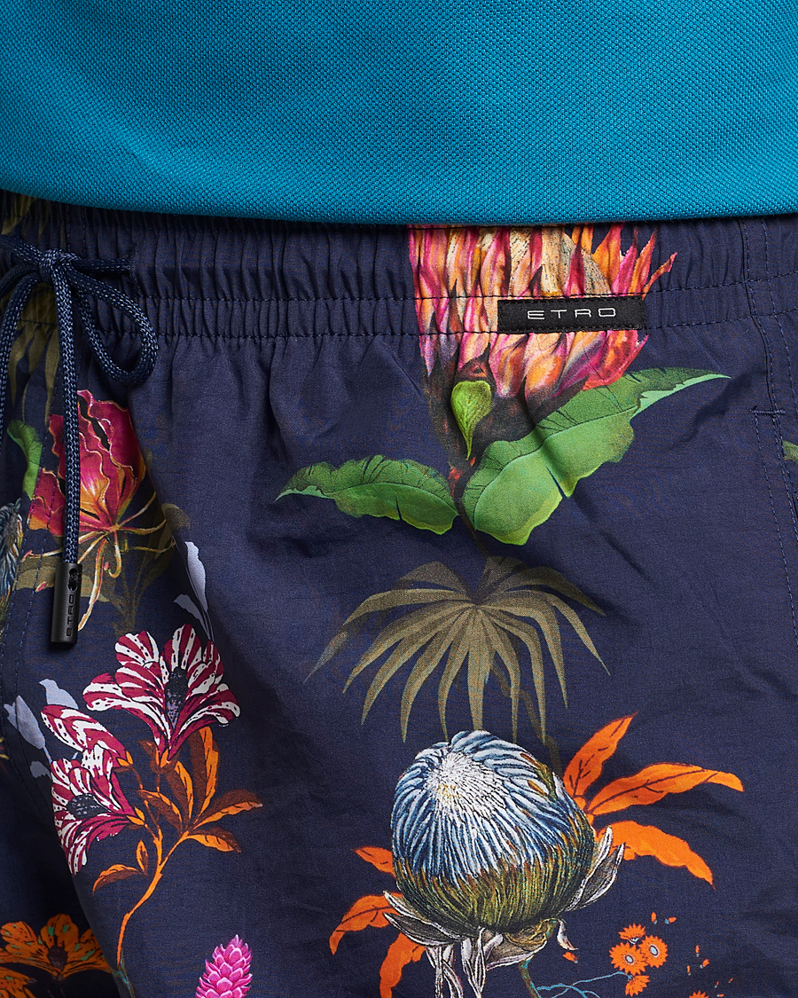 Heren | Zwembroek | Etro | Floreale Printed Swim Trunks Navy