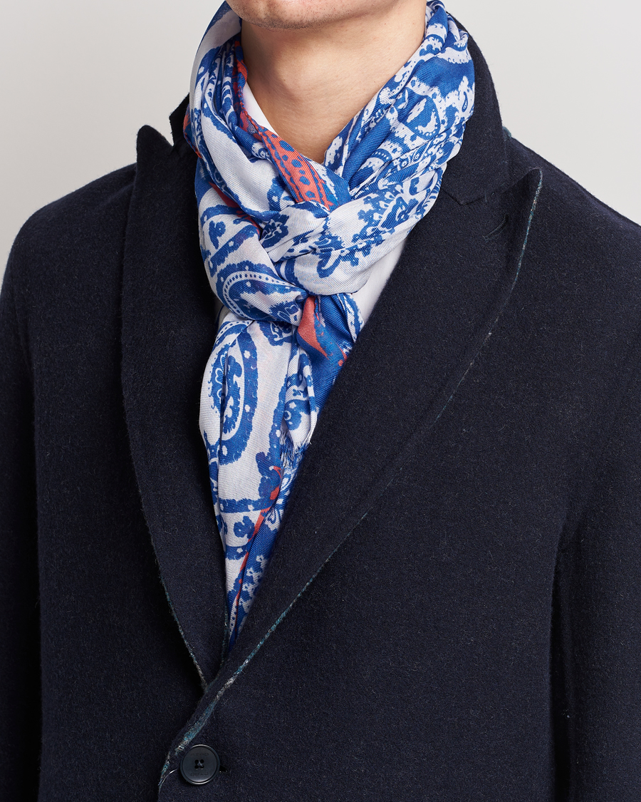 Heren | Etro Shaal Nur Cashmere Blend Scarf Blue | Etro | Shaal Nur Cashmere Blend Scarf Blue