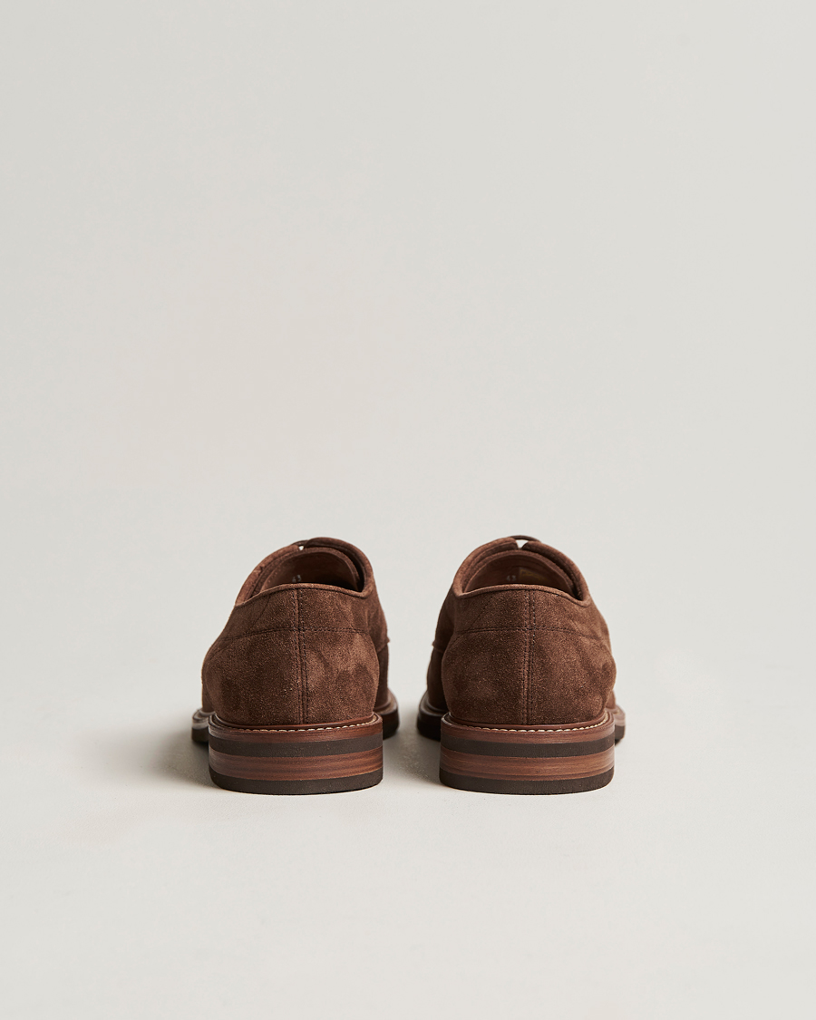 Homme | Brunello Cucinelli Plain Toe Derby Dark Brown Suede | Brunello Cucinelli | Plain Toe Derby Dark Brown Suede