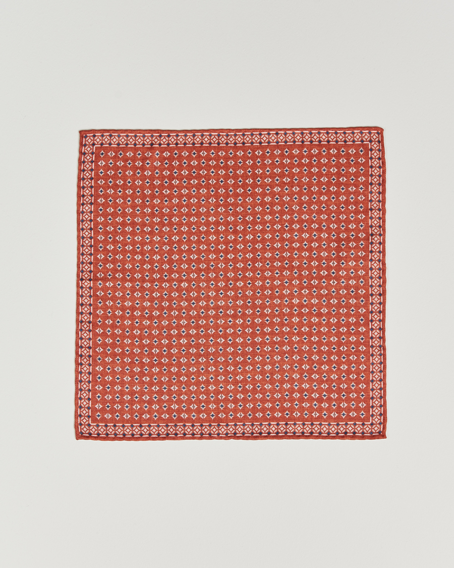 Homme | Brunello Cucinelli Silk Pocket Square Orange | Brunello Cucinelli | Silk Pocket Square Orange