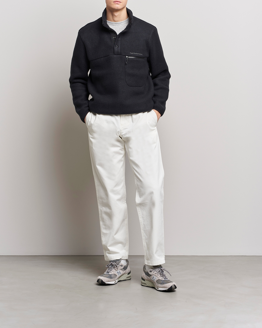 Homme | Pulls Et Tricots | Peak Performance | Fleece Snap Sweater Black