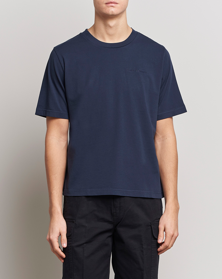 Homme | T-shirts | Peak Performance | Original Logo Crew Neck T-Shirt Blue Shadow