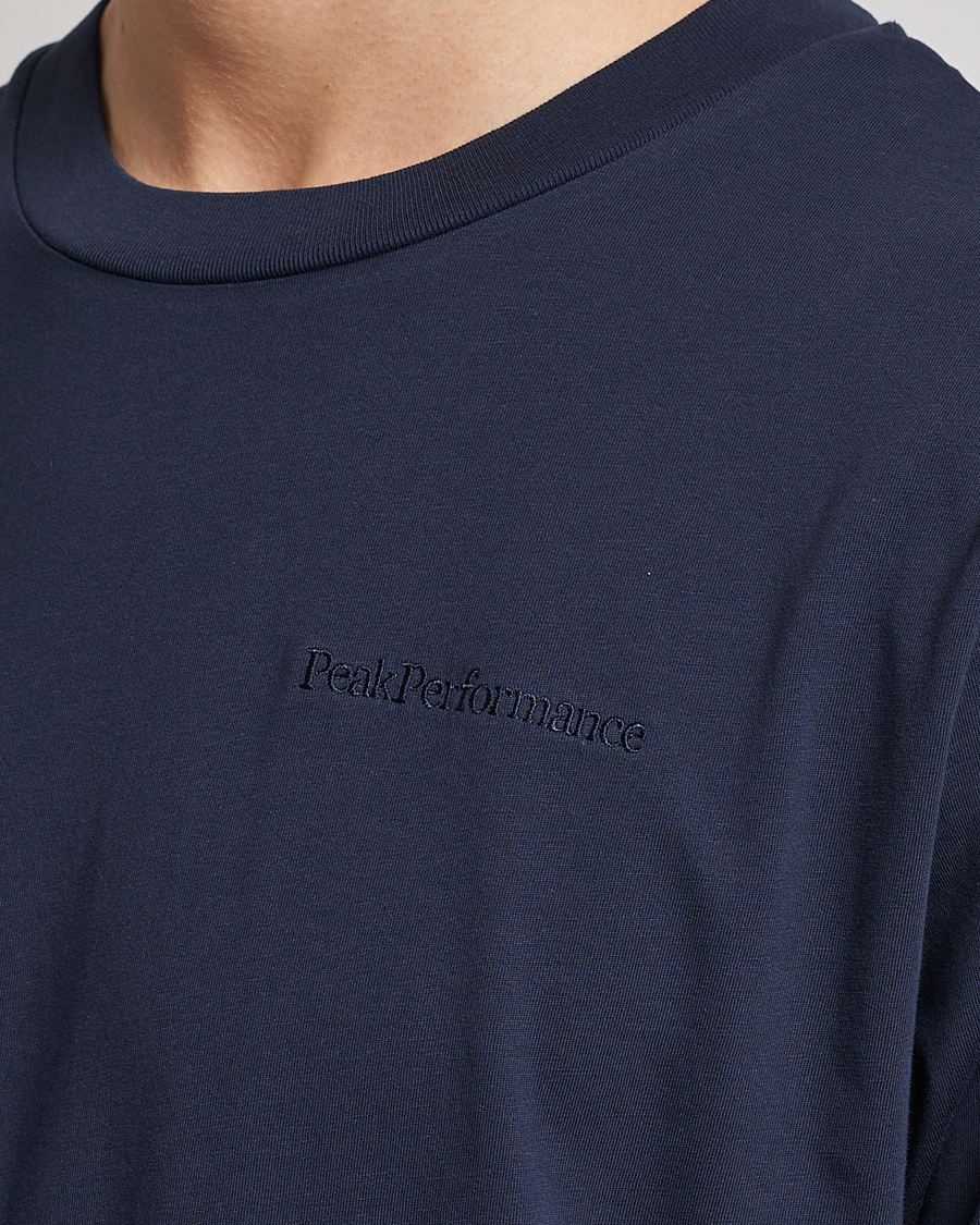 Homme | T-shirts | Peak Performance | Original Logo Crew Neck T-Shirt Blue Shadow