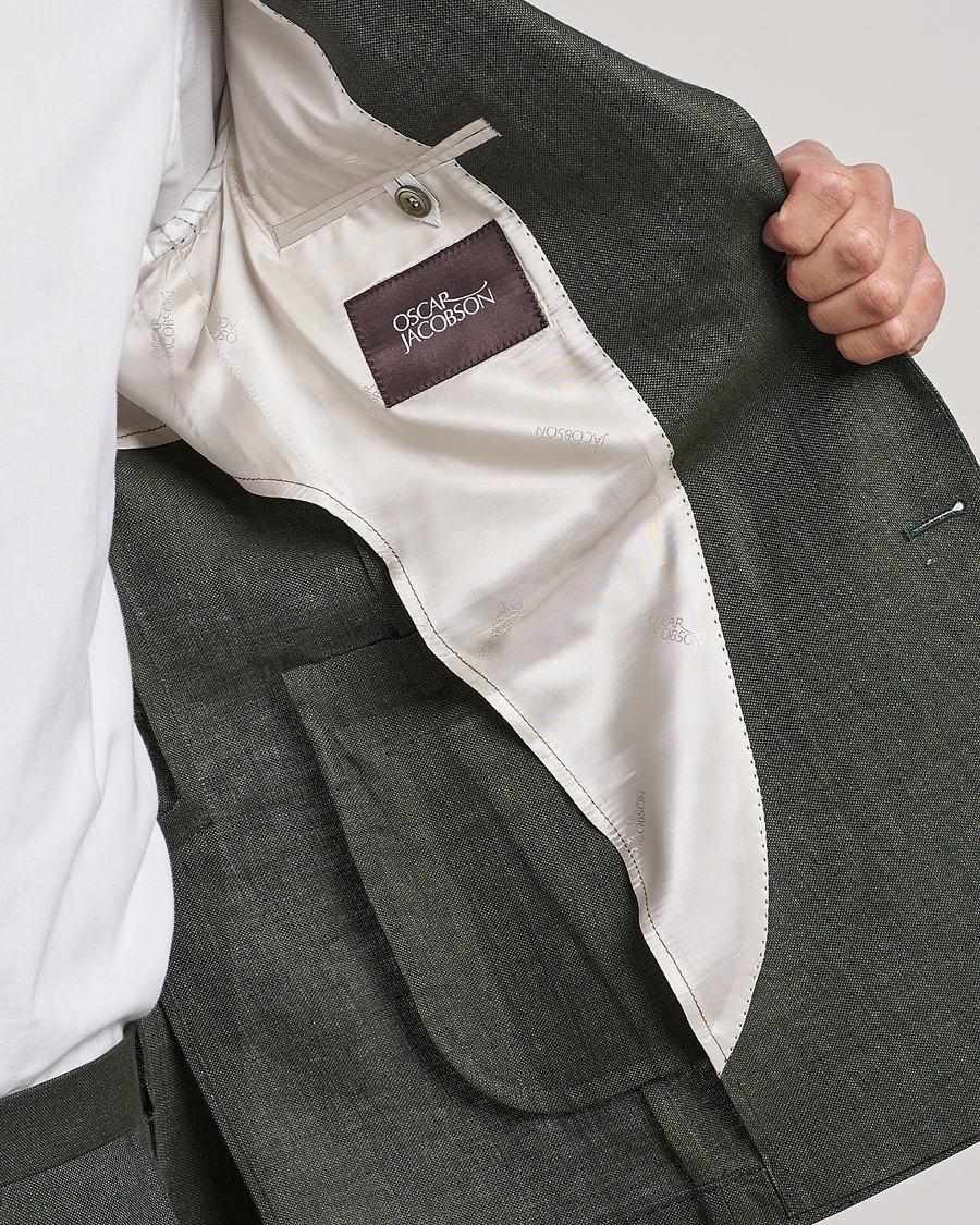 Homme | Blazers | Oscar Jacobson | Ferry Soft Linen Blazer Green