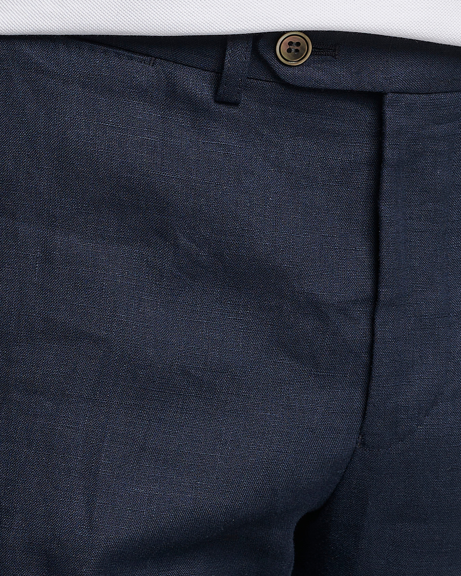 Homme | Shorts | Oscar Jacobson | Declan Linen Shorts Navy