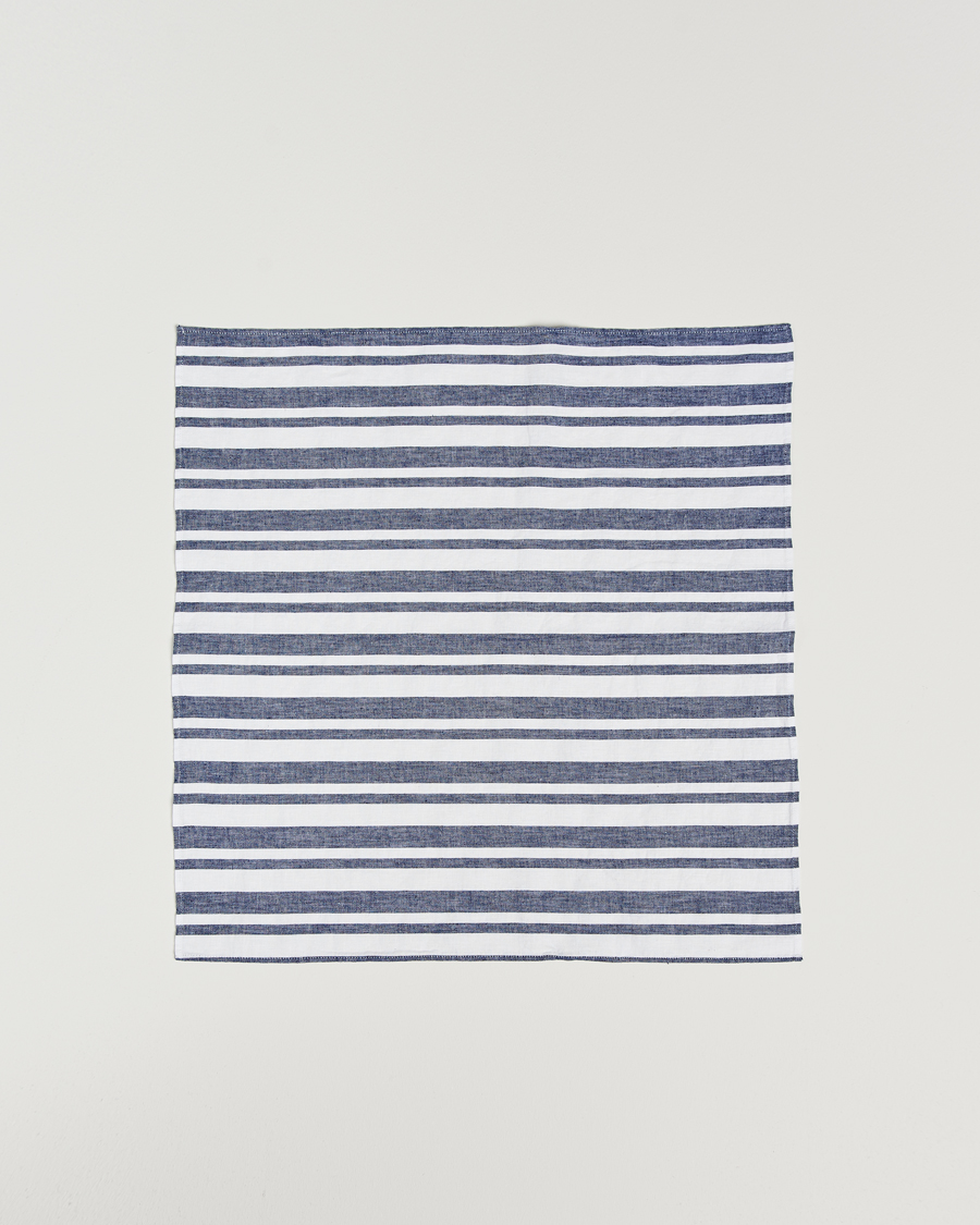 Homme | Oscar Jacobson Riviera Stripe Cotton Bandana White | Oscar Jacobson | Riviera Stripe Cotton Bandana White