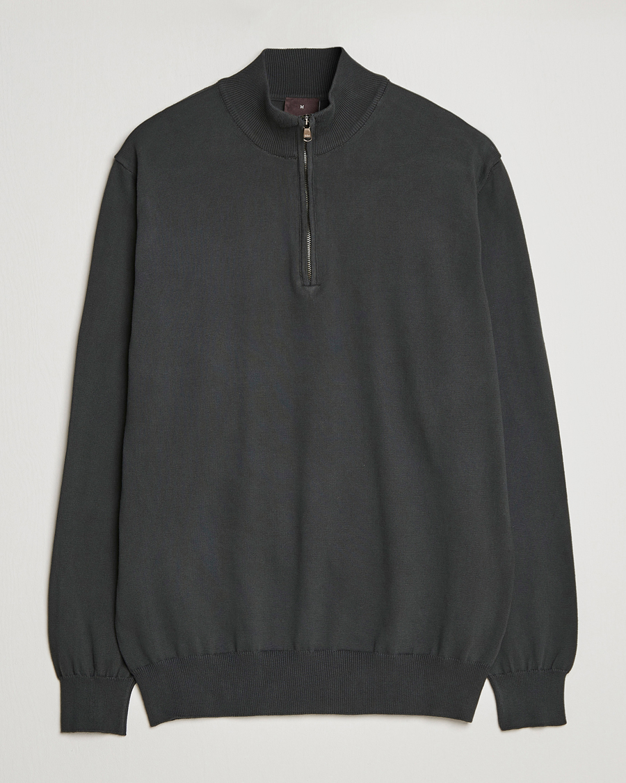 Homme | Pulls Et Tricots | Oscar Jacobson | Pat Cotton Half Zip Green