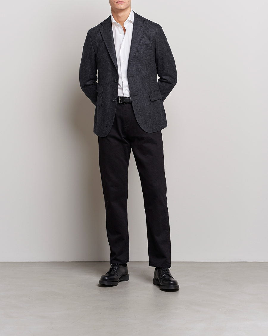 Homme | Chemises | Kamakura Shirts | Slim Fit Broadcloth Shirt White