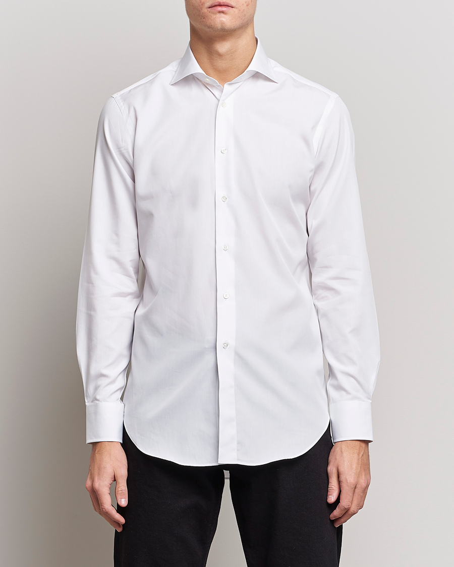 Homme | Chemises | Kamakura Shirts | Slim Fit Broadcloth Shirt White