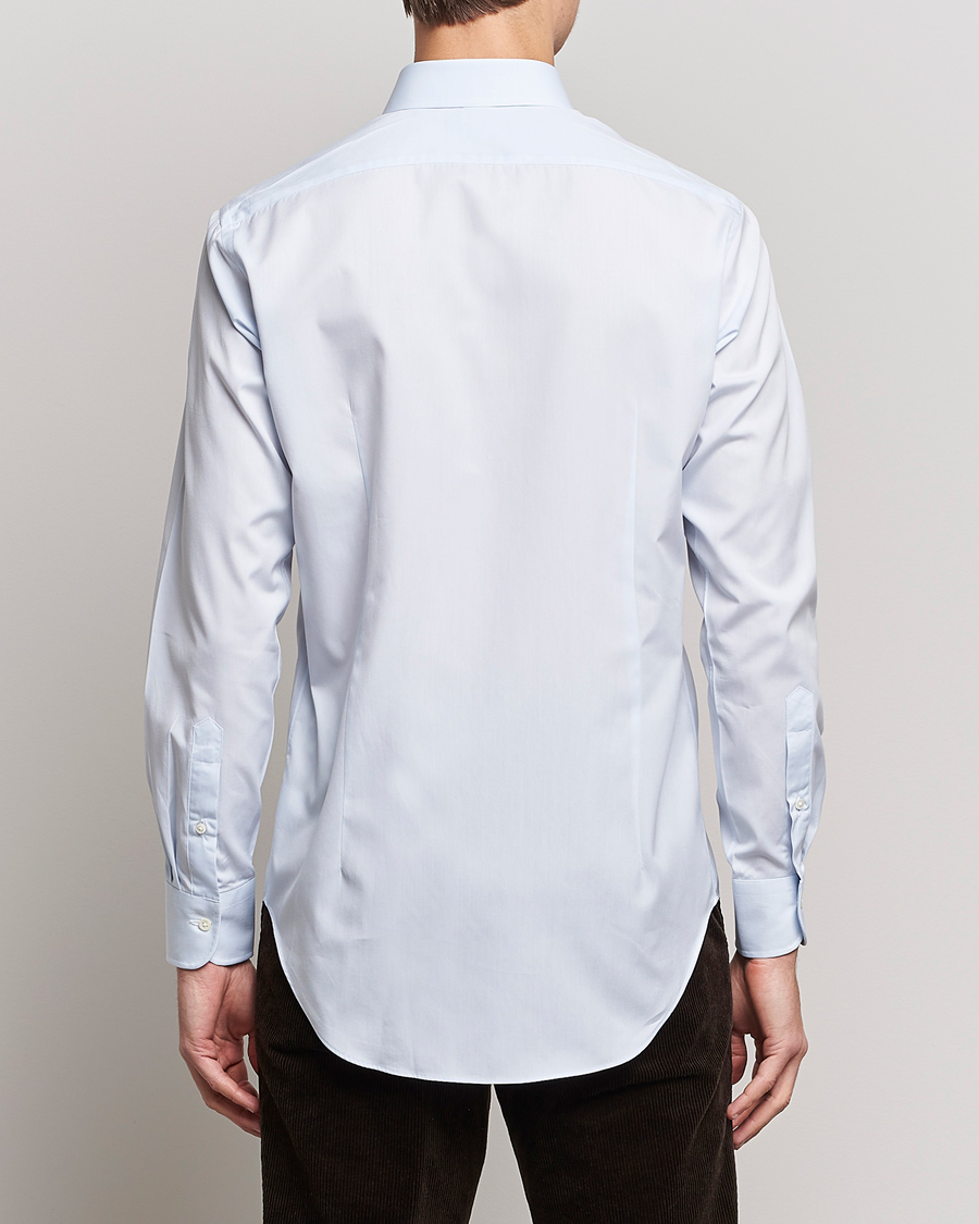 Homme | Chemises | Kamakura Shirts | Slim Fit Broadcloth Shirt Light Blue