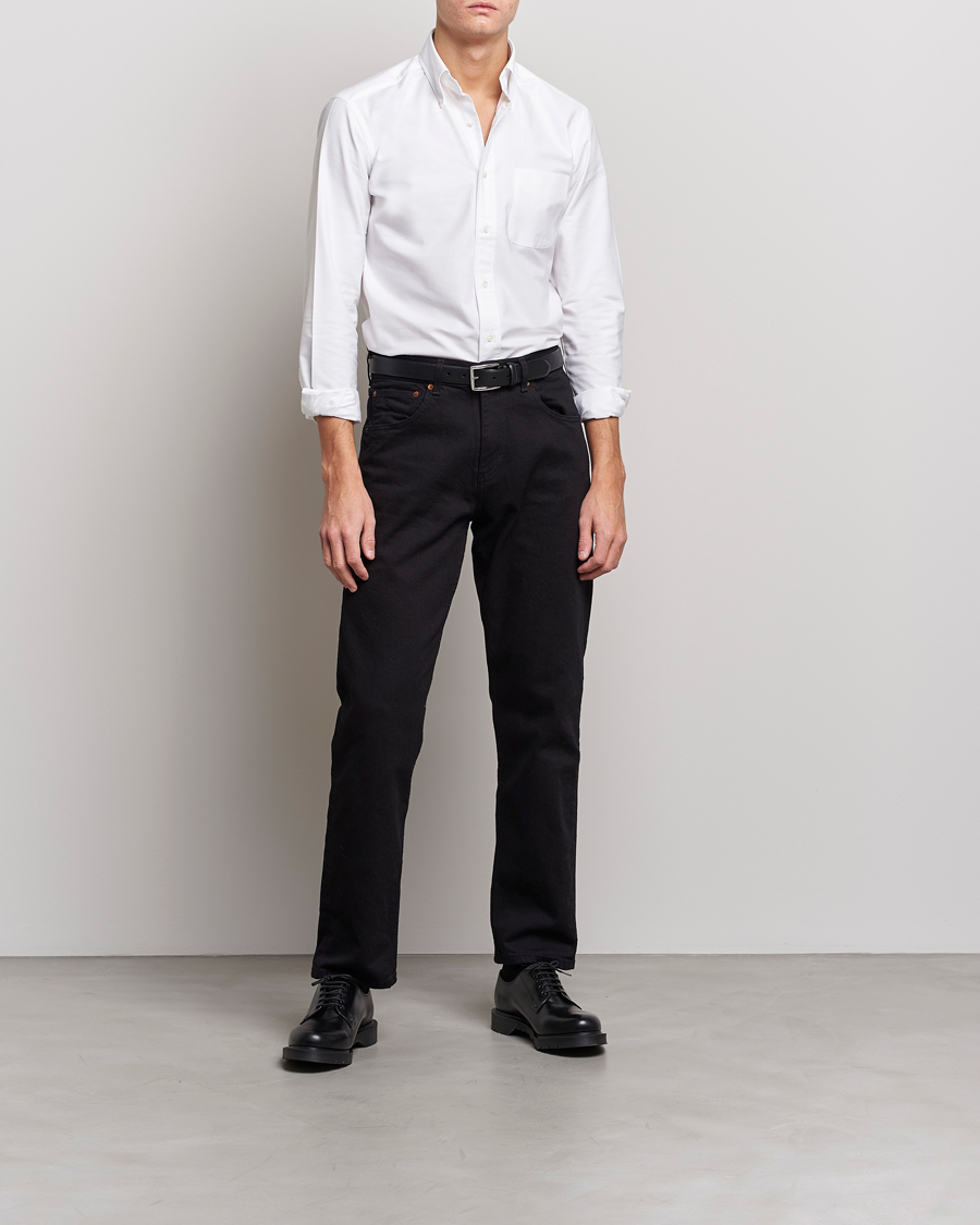 Homme | Chemises | Kamakura Shirts | Slim Fit Oxford BD Shirt White