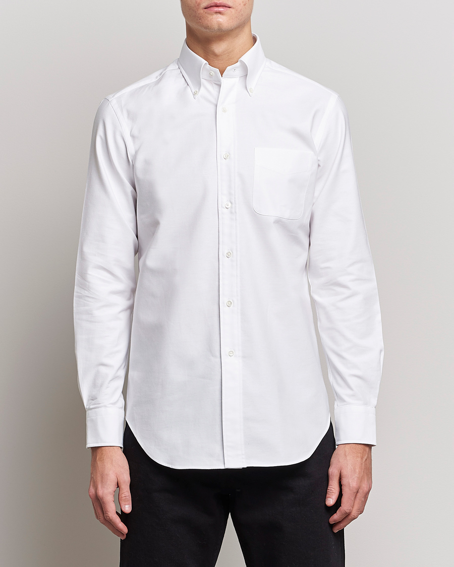 Homme | Chemises | Kamakura Shirts | Slim Fit Oxford BD Shirt White