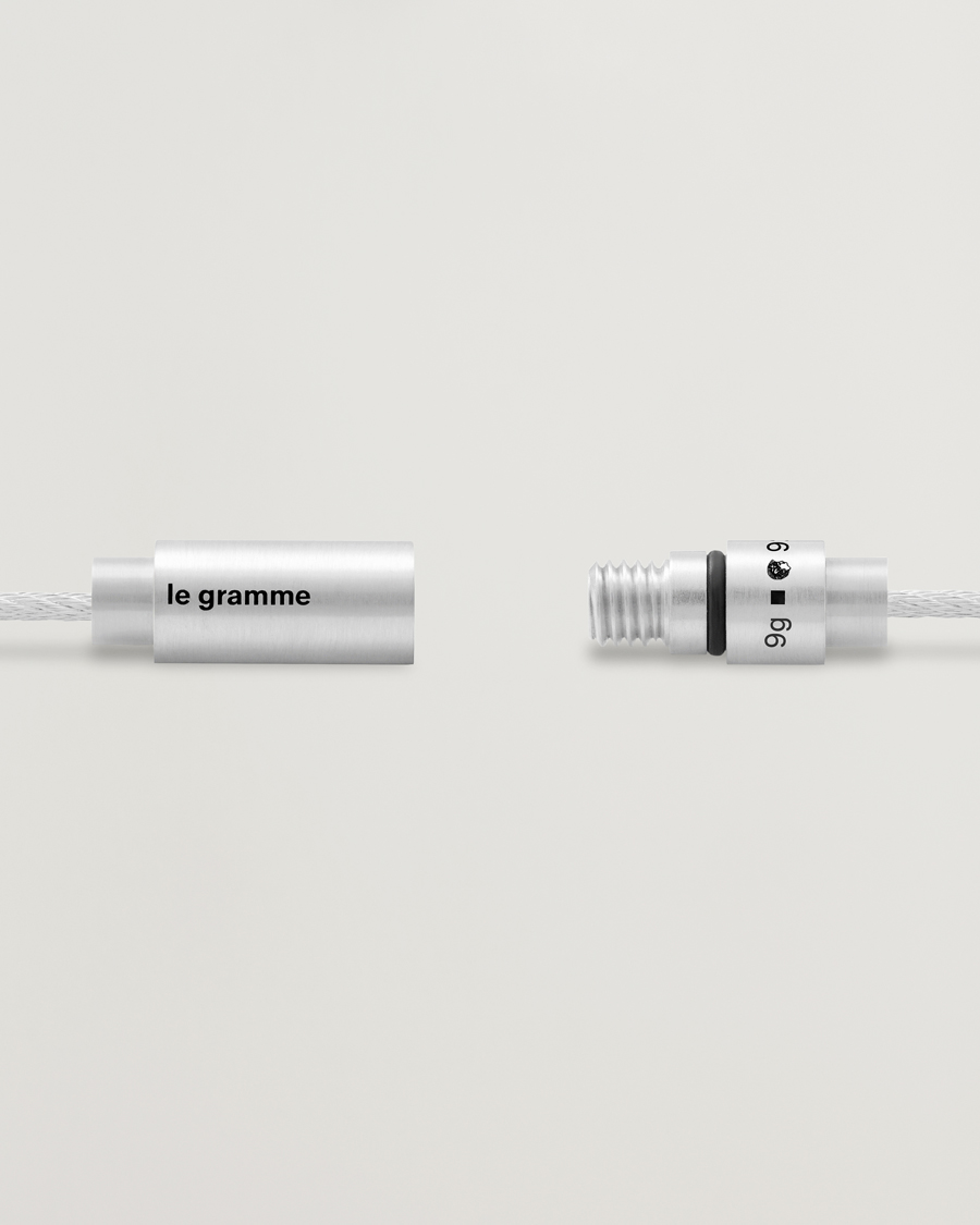 Homme | LE GRAMME Triptych Cable Bracelet Brushed Sterling Silver 9g | LE GRAMME | Triptych Cable Bracelet Brushed Sterling Silver 9g